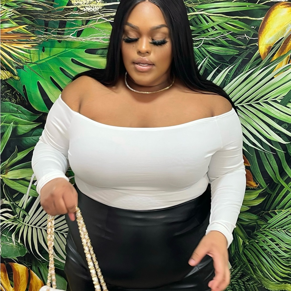 Elegant Off-Shoulder White Top